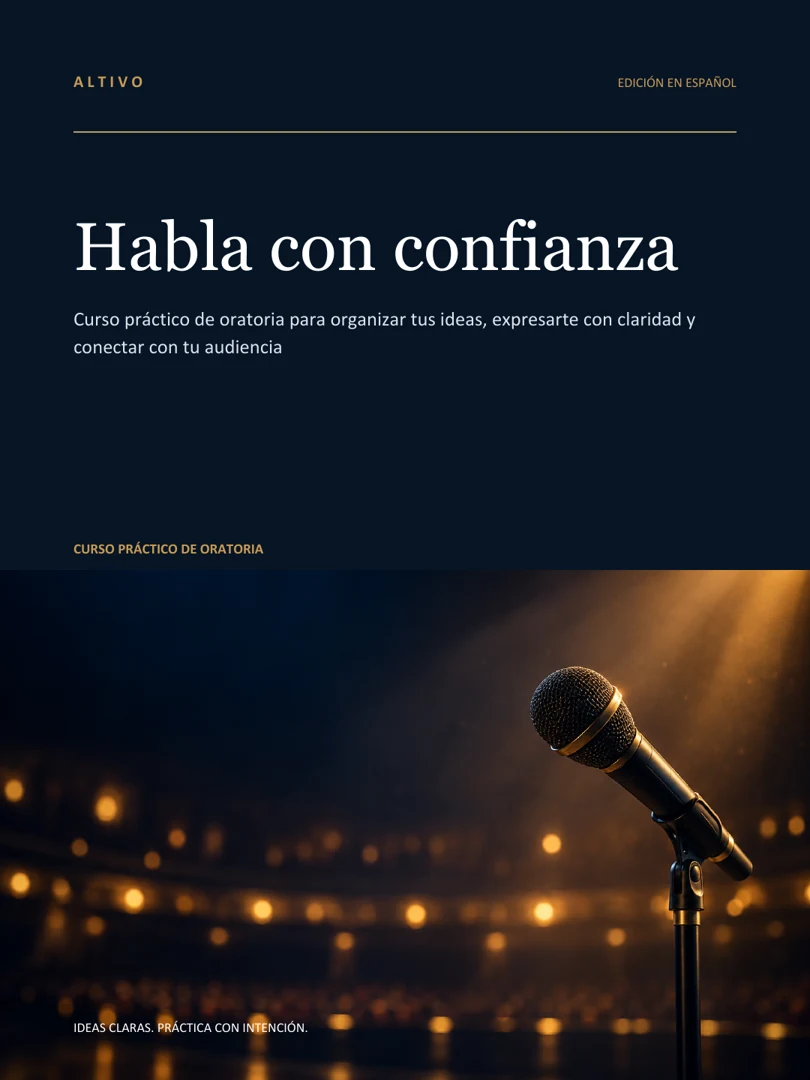 Portada de Habla con confianza, curso práctico de oratoria